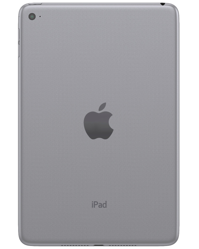 Wholesale Apple iPad Mini 7.9 2015 4th Gen space gray 128GB Wi-Fi only, A stock — bulk tablet lot back view
