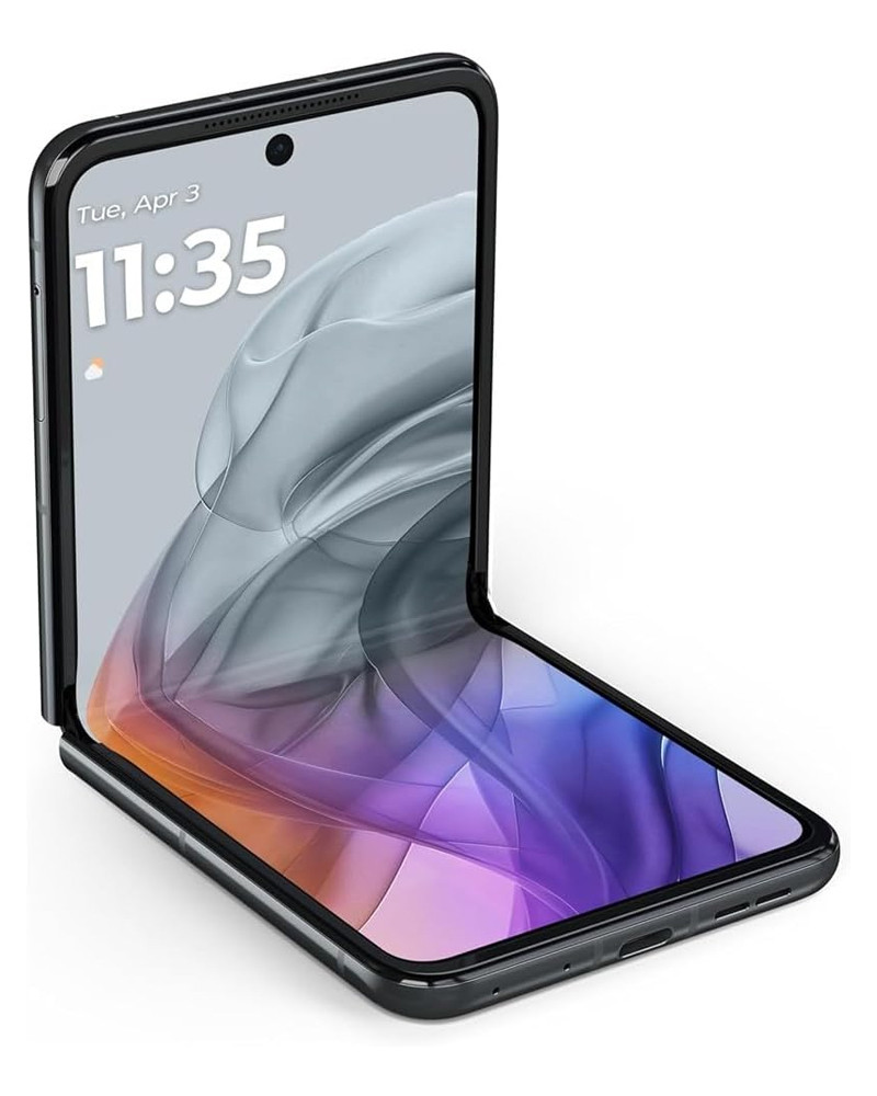 Wholesale Motorola Razr 2024 koala gray 256GB 5G unlocked, A+ stock — bulk smartphone lot flip view
