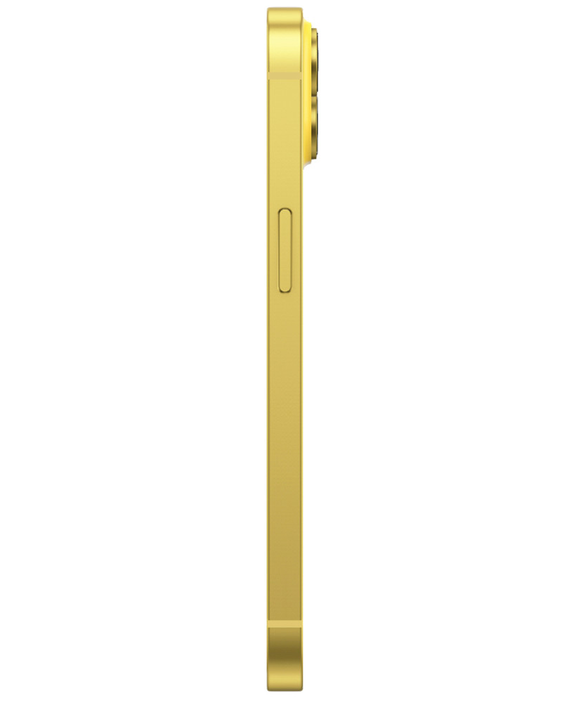Wholesale Apple iPhone 14 yellow 128GB 5G unlocked, A/B stock — bulk smartphone lot side view