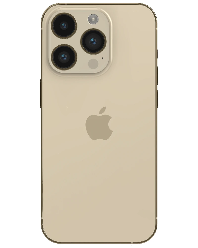 Wholesale Apple iPhone 14 Pro Max A2651 gold 1TB 5G unlocked, C stock — bulk smartphone lot back view