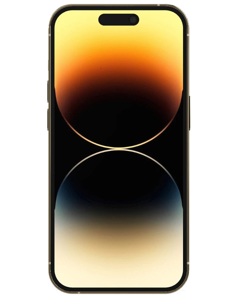 Wholesale Apple iPhone 14 Pro Max A2651 gold 1TB 5G unlocked, C stock — bulk smartphone lot front view