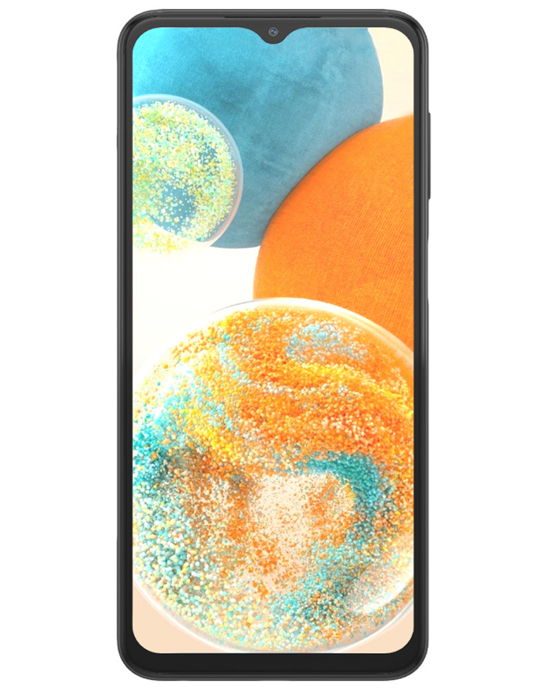 Wholesale Samsung Galaxy A23 S236DL black 64GB 5G unlocked, B/C stock — bulk smartphone lot front view