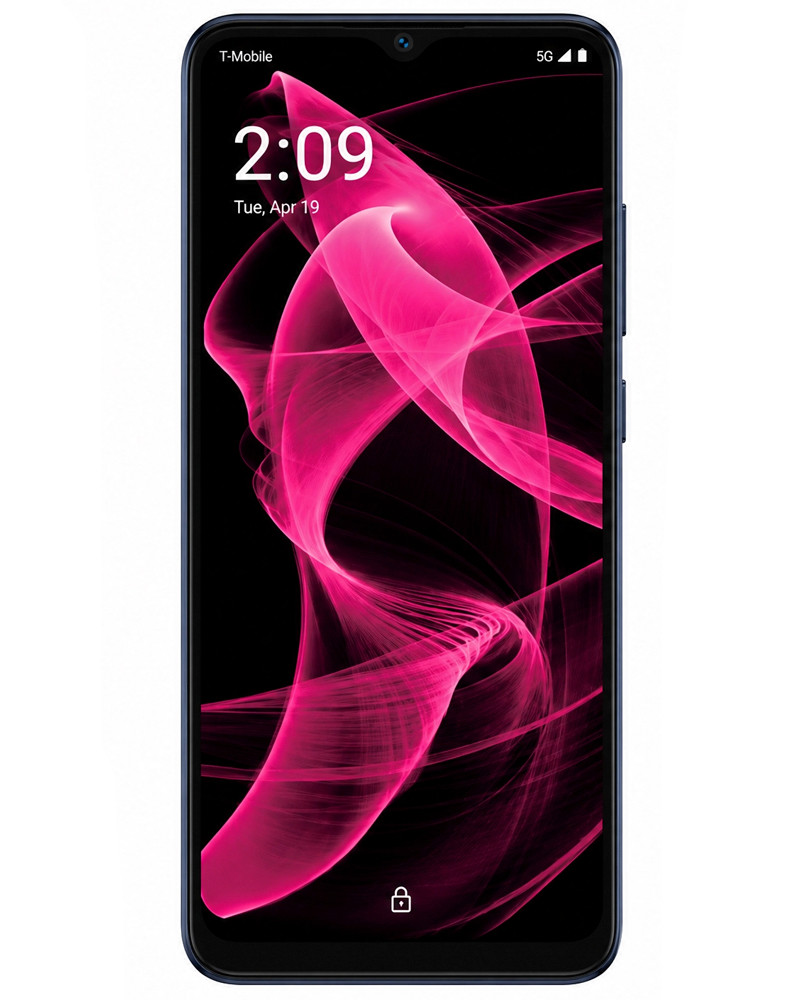 Wholesale T-Mobile Revvl 6X Pro TMRV06P5G blue 256GB 5G T-Mobile locked, C/D stock — bulk smartphone lot front view