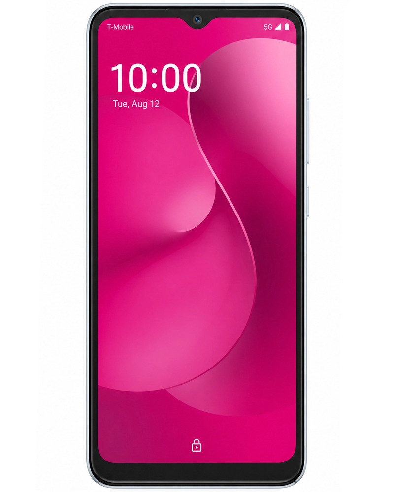 Wholesale T-Mobile Revvl 8 TMRV085G icy silver 128GB 5G Metro PCS locked, B/C stock — bulk smartphone lot front view