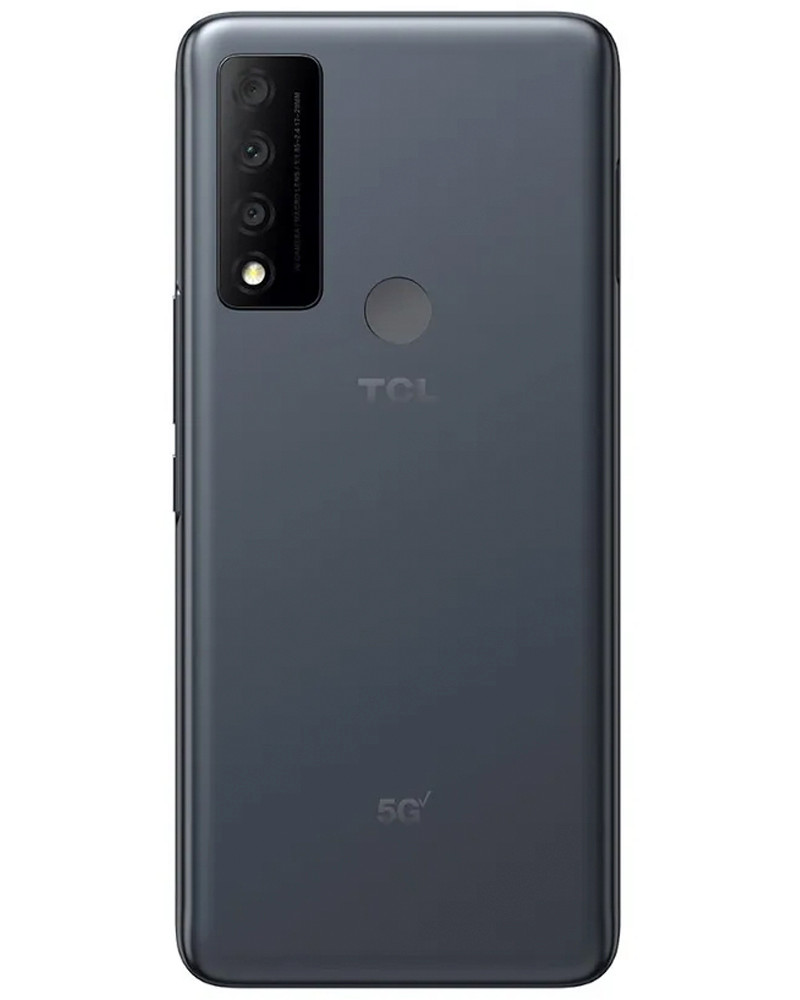 Wholesale TCL 30 V 5G T781S gray 128GB 5G Verizon prepaid locked, A stock — bulk smartphone lot back view
