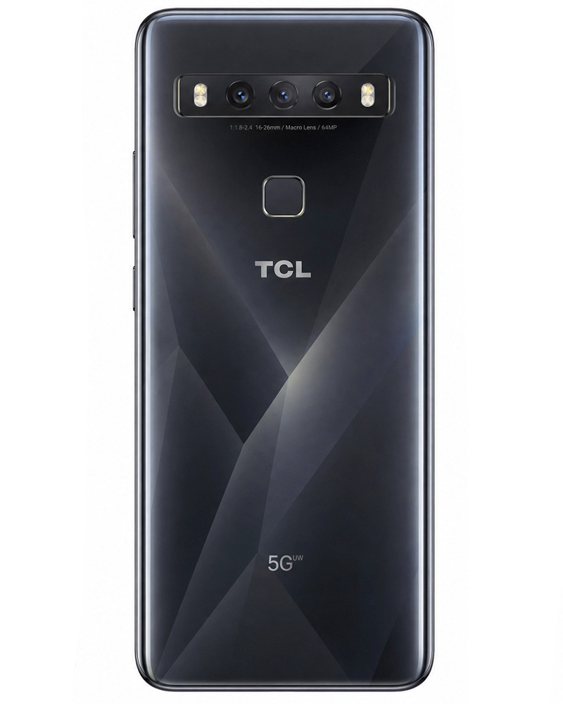Wholesale TCL 10 5G UW T790S black 128GB 5G Verizon locked, A/B stock — bulk smartphone lot back view