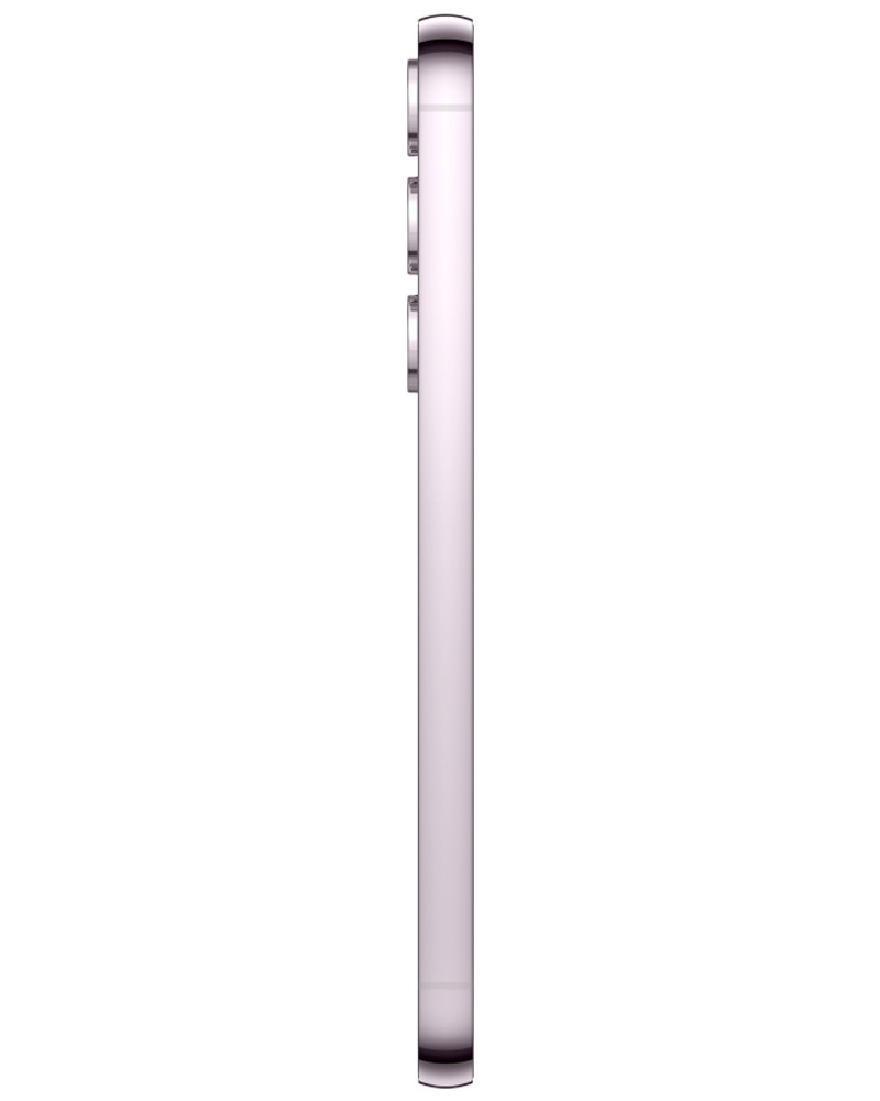 Wholesale Samsung Galaxy S23 S916U lavender 128GB 5G unlocked, B stock — bulk smartphone lot side view