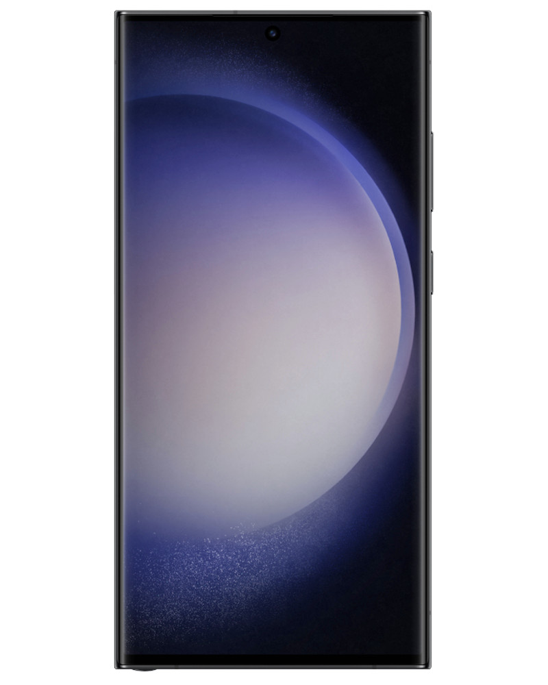 Wholesale Samsung Galaxy S23 Ultra S918U phantom black 512GB 5G unlocked, C/D stock — bulk smartphone lot front view