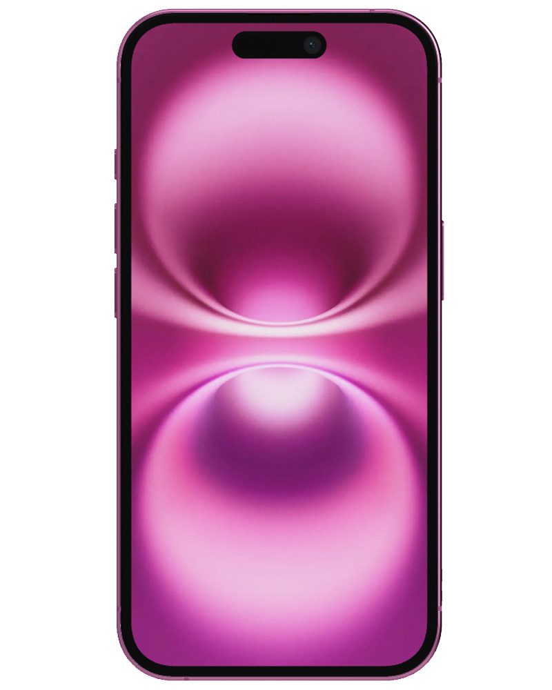 Wholesale Apple iPhone 16 A3081 pink 128GB 5G T-Mobile locked, A+ stock — bulk smartphone lot front view