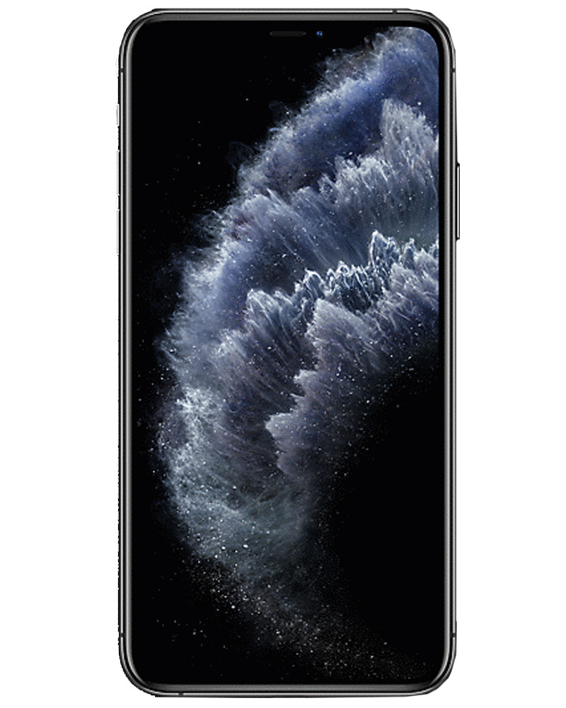 Wholesale Apple iPhone 11 Pro Max A2161 space gray 256GB 4G LTE unlocked, A+ stock — bulk smartphone lot front view