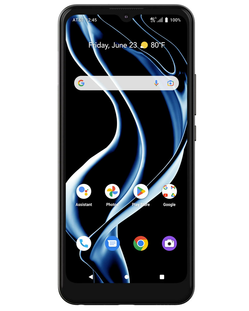 Wholesale AT&T Motivate 3 EABF22206A space gray 32GB 4G LTE AT&T locked, A/B stock — bulk smartphone lot front view