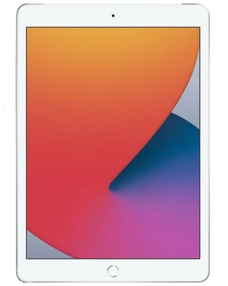 Wholesale Apple iPad 10.2 2020 8th Gen A2428 silver 32GB Wi-Fi unlocked, C stock — bulk tablet lot front view