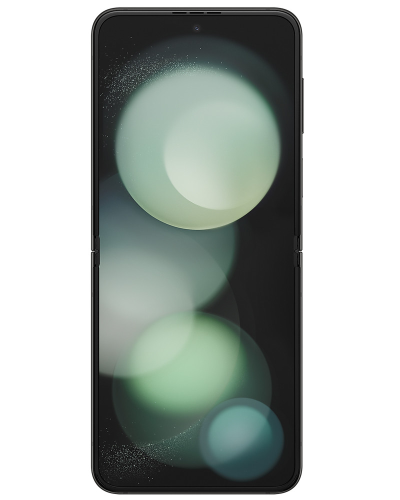 Wholesale Samsung Galaxy Z Flip5 F731U green 256GB 5G unlocked, A/B stock — bulk smartphone lot front view
