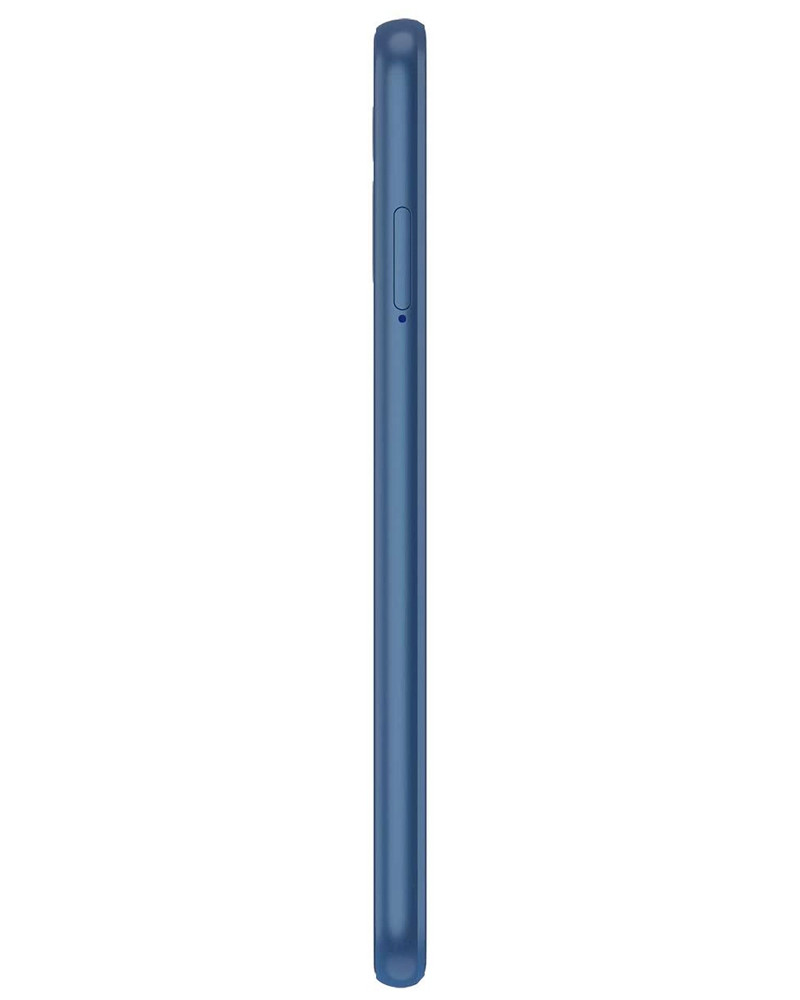Wholesale Motorola Moto E 2020 XT2052 blue 32GB 4G LTE unlocked, B/C stock — bulk smartphone lot side view