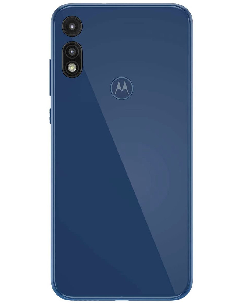 Wholesale Motorola Moto E 2020 XT2052 blue 32GB 4G LTE unlocked, B/C stock — bulk smartphone lot back view