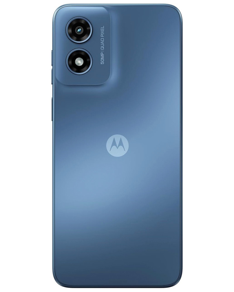 Wholesale Motorola Moto G Play 2024 XT2413V blue 64GB 5G Verizon prepaid locked, A stock — bulk smartphone lot back view