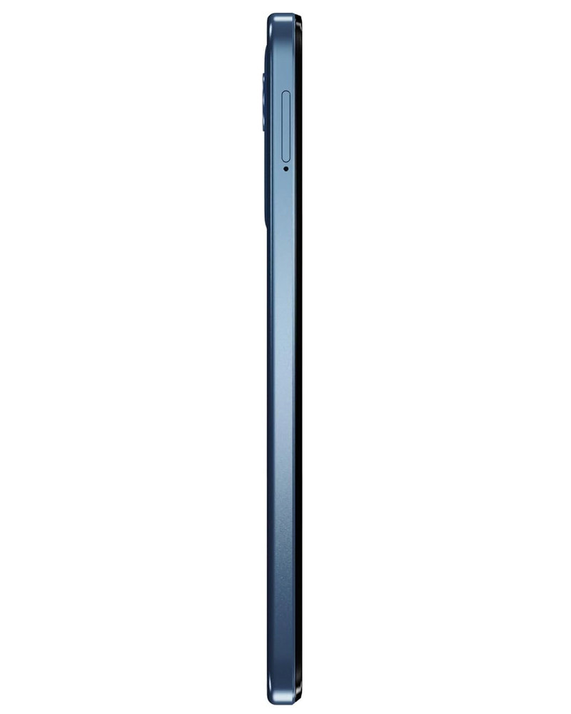 Wholesale Motorola Moto G Play 2024 XT2413 blue 64GB 5G unlocked, C/D stock — bulk smartphone lot side view