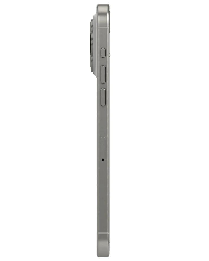 Wholesale Apple iPhone 15 Pro Max A2849 white titanium 512GB 5G unlocked, C stock — bulk smartphone lot side view