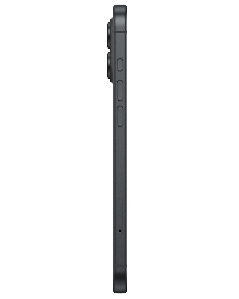 Wholesale Apple iPhone 16 Plus A3082 black 128GB 5G unknown carrier locked, A/B stock — bulk smartphone lot side view