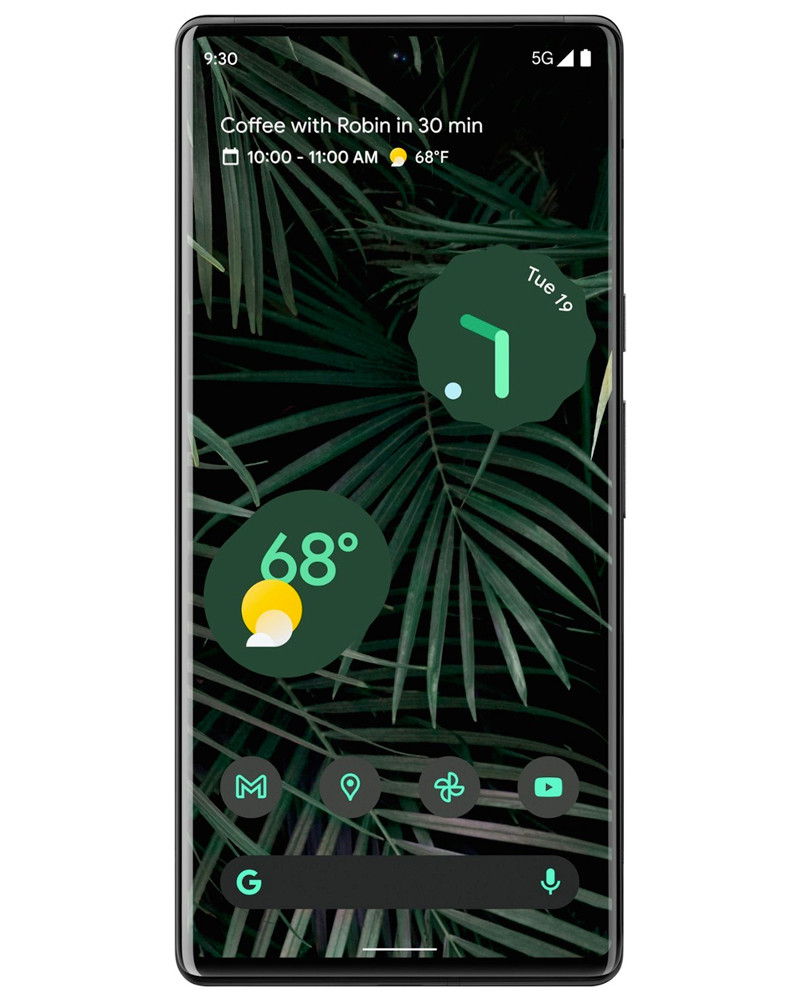Wholesale Google Pixel 6 Pro G8V0U black 128GB 5G unlocked, C/D grade — bulk smartphone lot front view