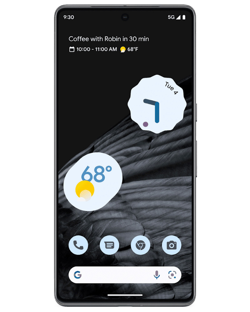 Wholesale Google Pixel 7 Pro GA03417 obsidian black 128GB 5G unlocked, C/D grade — bulk smartphone lot front view