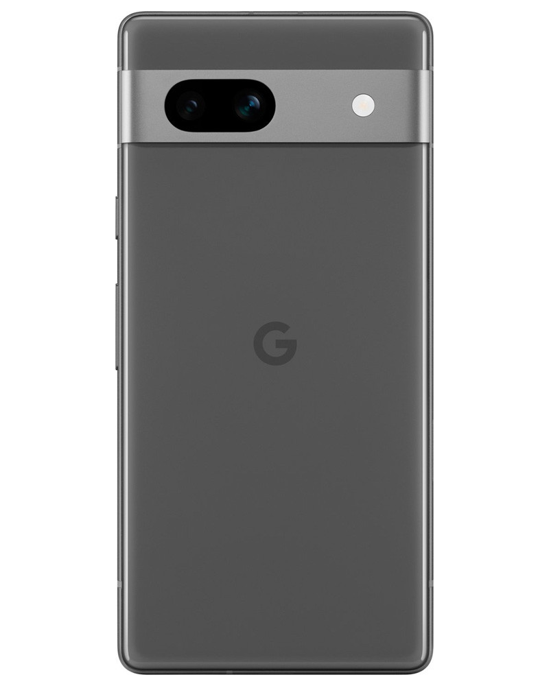 Wholesale Google Pixel 7a GWKK3 charcoal 128GB 5G unlocked, C/D grade — bulk smartphone lot back view