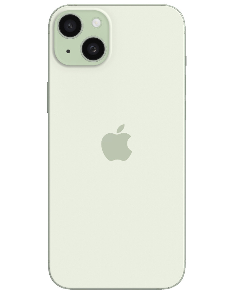 Wholesale Apple iPhone 15 Plus A2847 green 256GB 5G unlocked, C/D grade — bulk smartphone lot back view