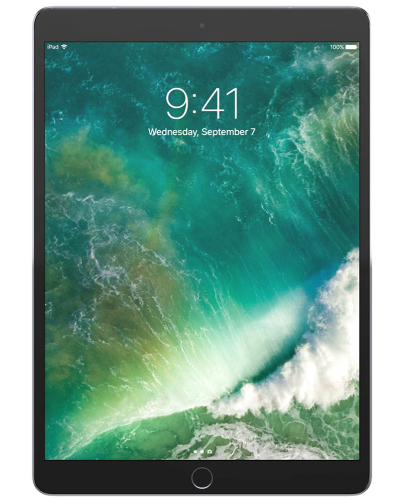 Wholesale Apple iPad Pro 10.5 2017 A1701 space gray 64GB Wi-Fi only, C grade — bulk tablet lot front view