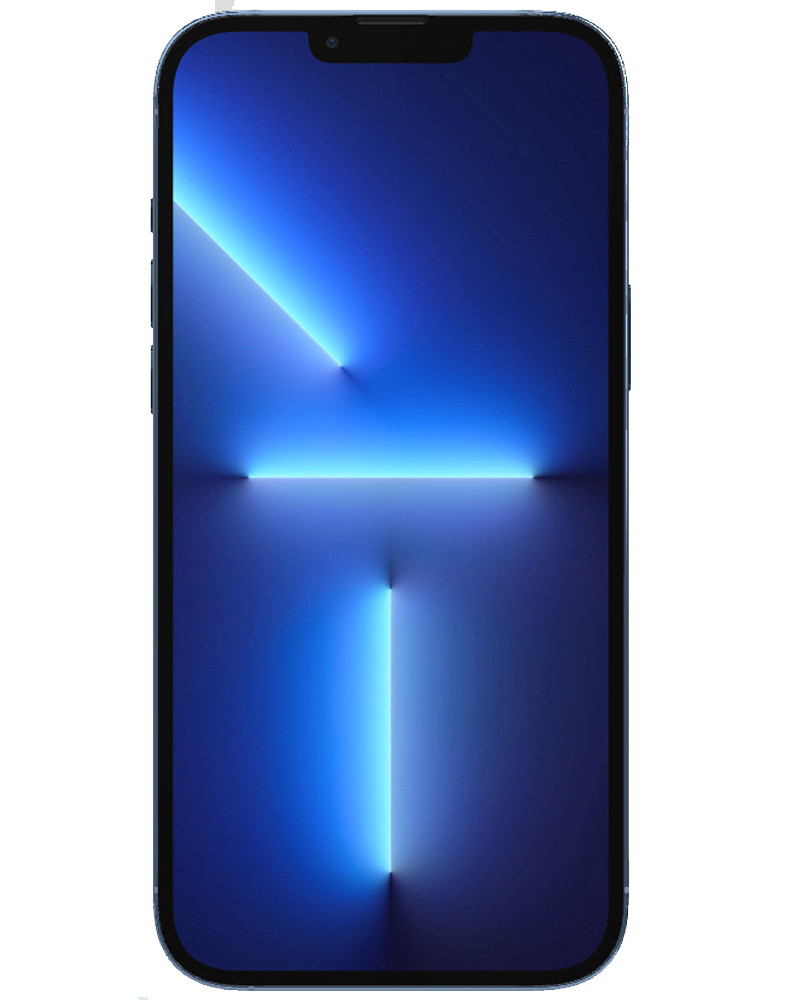 Wholesale Apple iPhone 13 Pro Max blue 512GB 5G unlocked, B grade — bulk smartphone lot front view