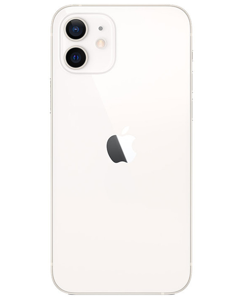 Wholesale Apple iPhone 12 Mini white 128GB 5G unlocked, C/D grade — bulk smartphone lot back view