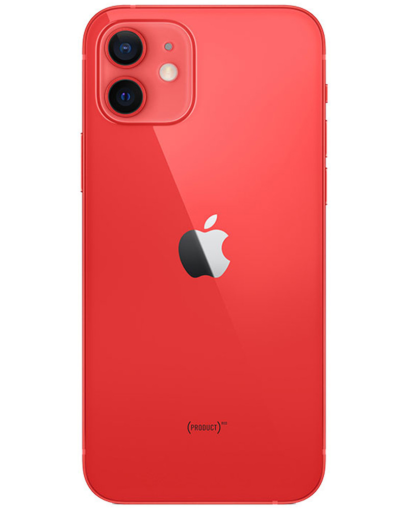 Wholesale Apple iPhone 12 Mini red 128GB 5G unlocked, C/D grade — bulk smartphone lot back view
