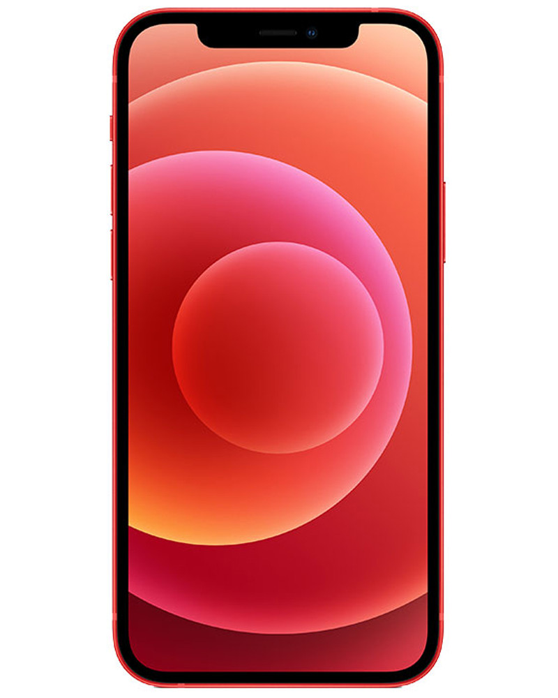 Wholesale Apple iPhone 12 Mini red 128GB 5G unlocked, C/D grade — bulk smartphone lot front view