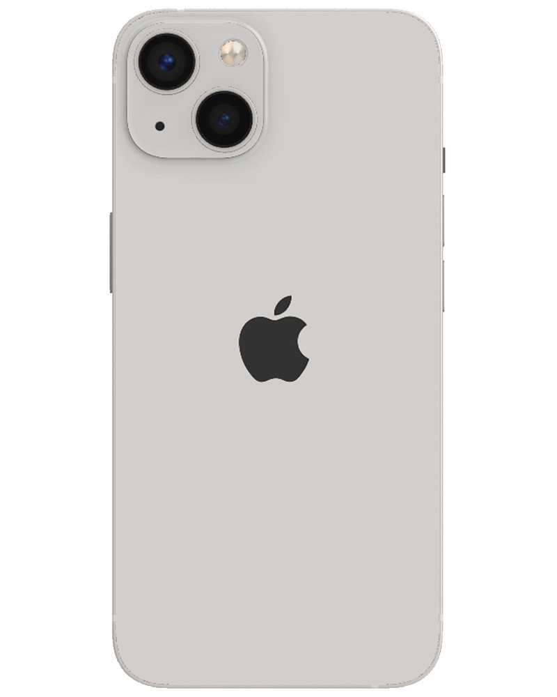 Wholesale Apple iPhone 13 starlight 256GB 5G unlocked, C/D stock — bulk smartphone lot back view