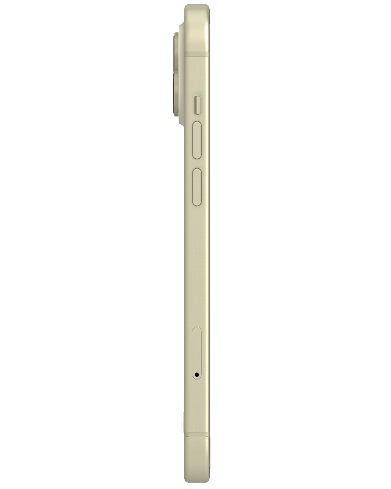 Wholesale Apple iPhone 15 yellow 256GB 5G unlocked, C/D stock — bulk smartphone lot side view