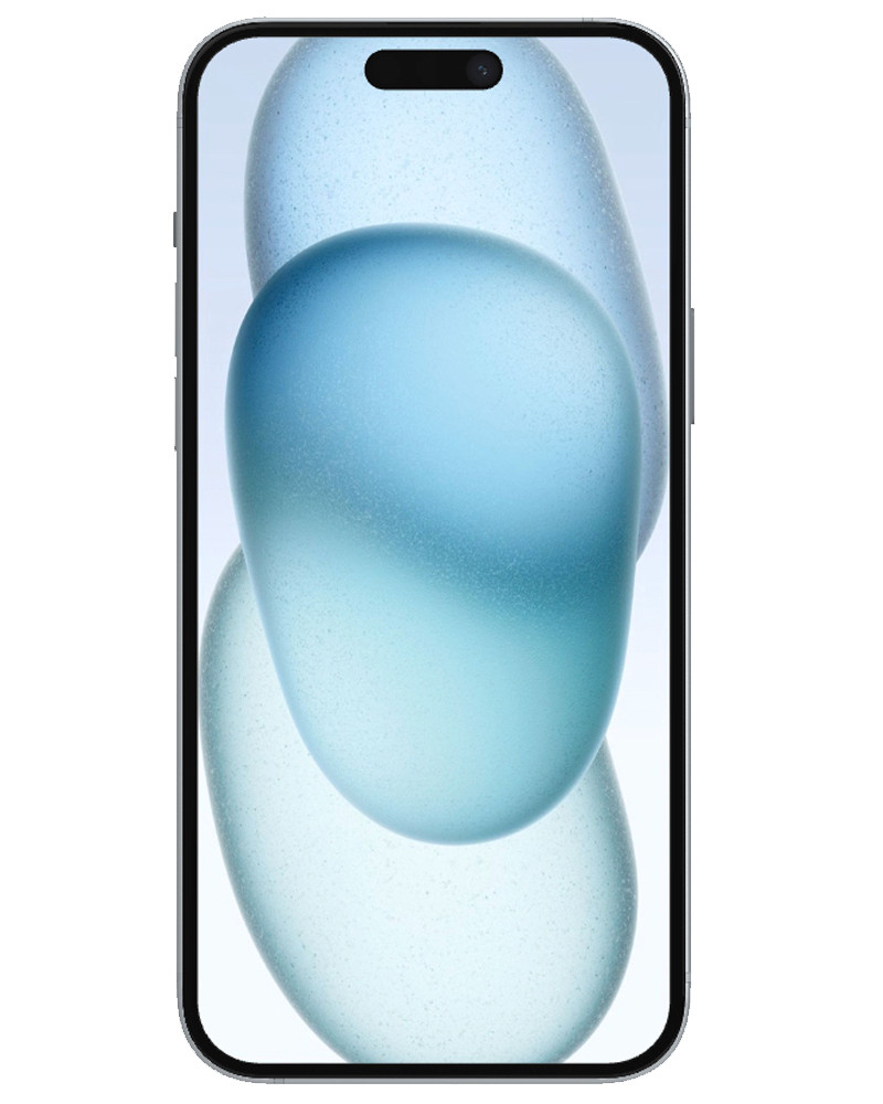 Wholesale Apple iPhone 15 Plus blue 256GB 5G unlocked, C/D stock — bulk smartphone lot front view