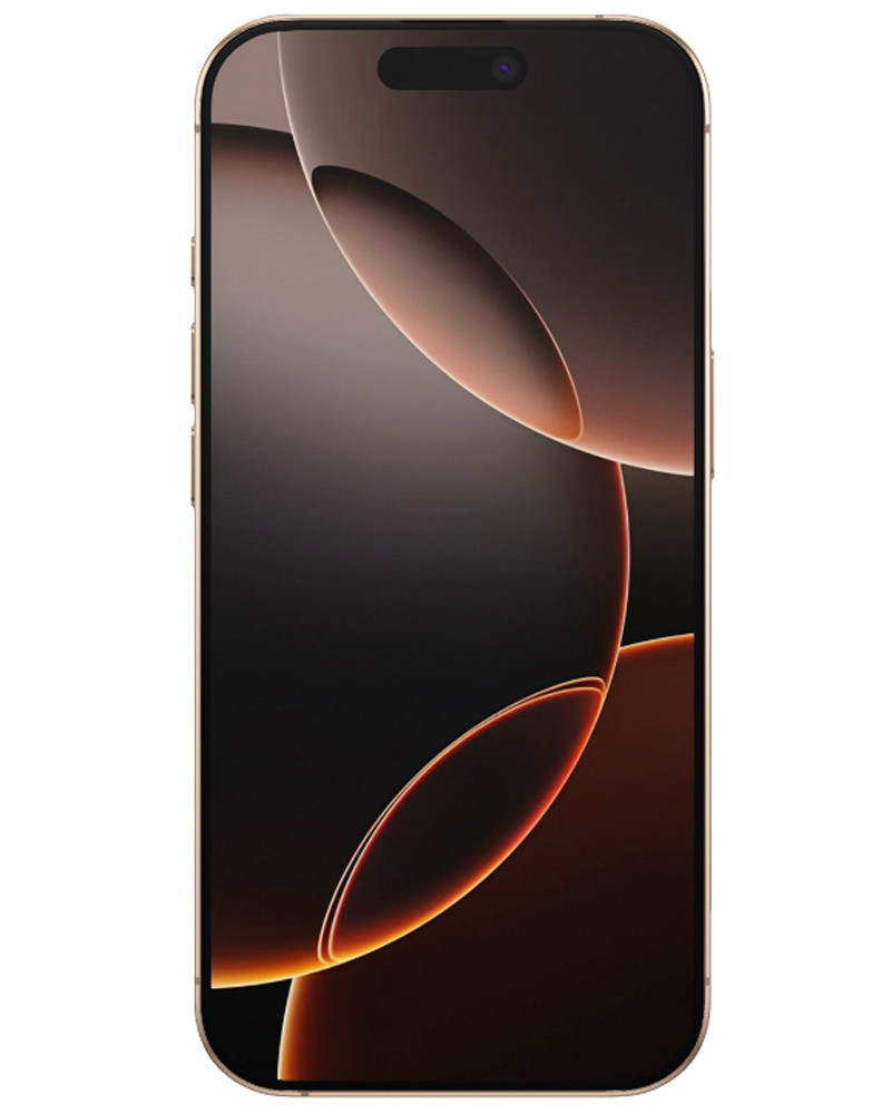 Wholesale Apple iPhone 16 Pro desert titanium 512GB 5G unlocked, C/D grade — bulk smartphone lot front view