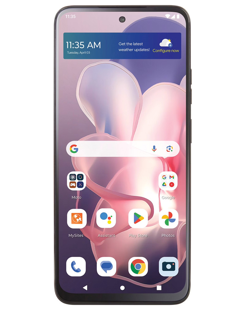 Wholesale Motorola Moto G Power 2024 black 128GB 5G, Verizon locked, A stock — bulk smartphone lot front view