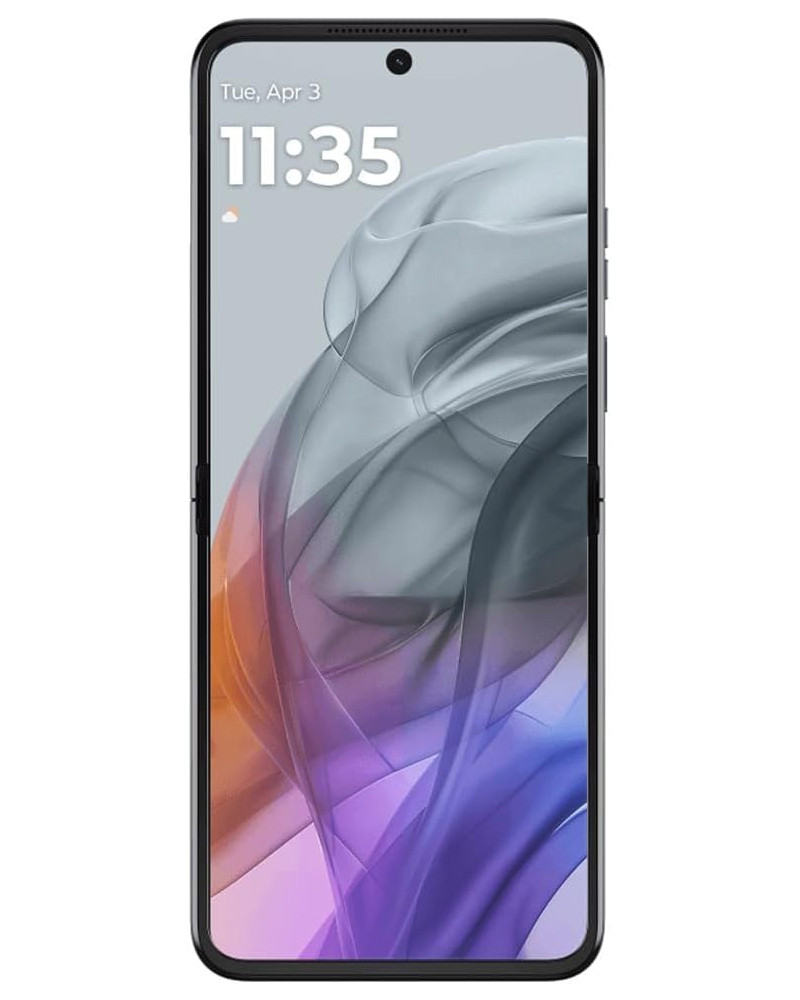 Wholesale Motorola Razr 2024 koala gray 256GB 5G, TracFone locked, A/B stock — bulk smartphone lot front view
