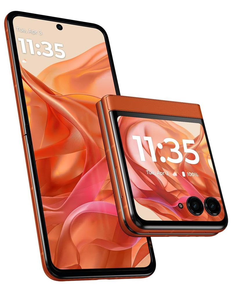 Wholesale Motorola Razr 2024 orange 256GB 5G, Cricket locked, B/C stock — bulk smartphone lot