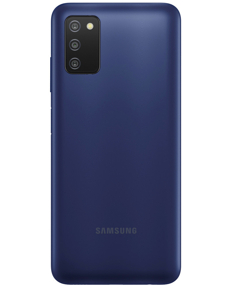 Wholesale Samsung Galaxy A03S A037U blue 32GB 4G LTE unlocked, B/C stock — bulk smartphone lot back view kitted