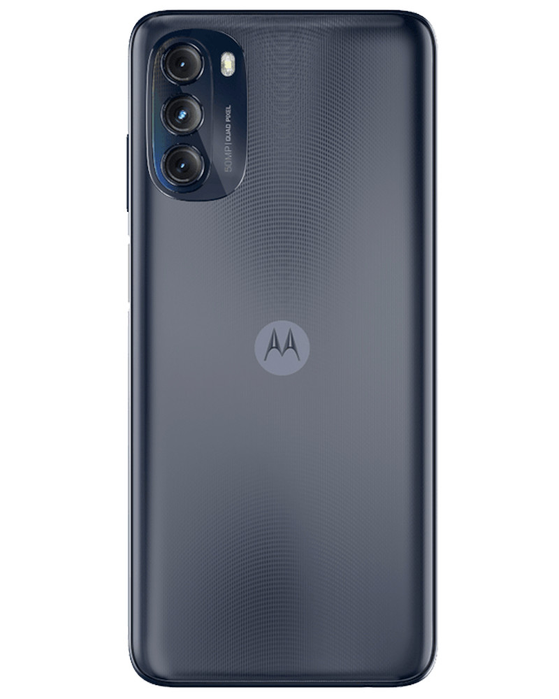 Wholesale Motorola Moto G 2022 space gray 64GB 5G, Family Mobile locked, brand new — bulk smartphone lot back view