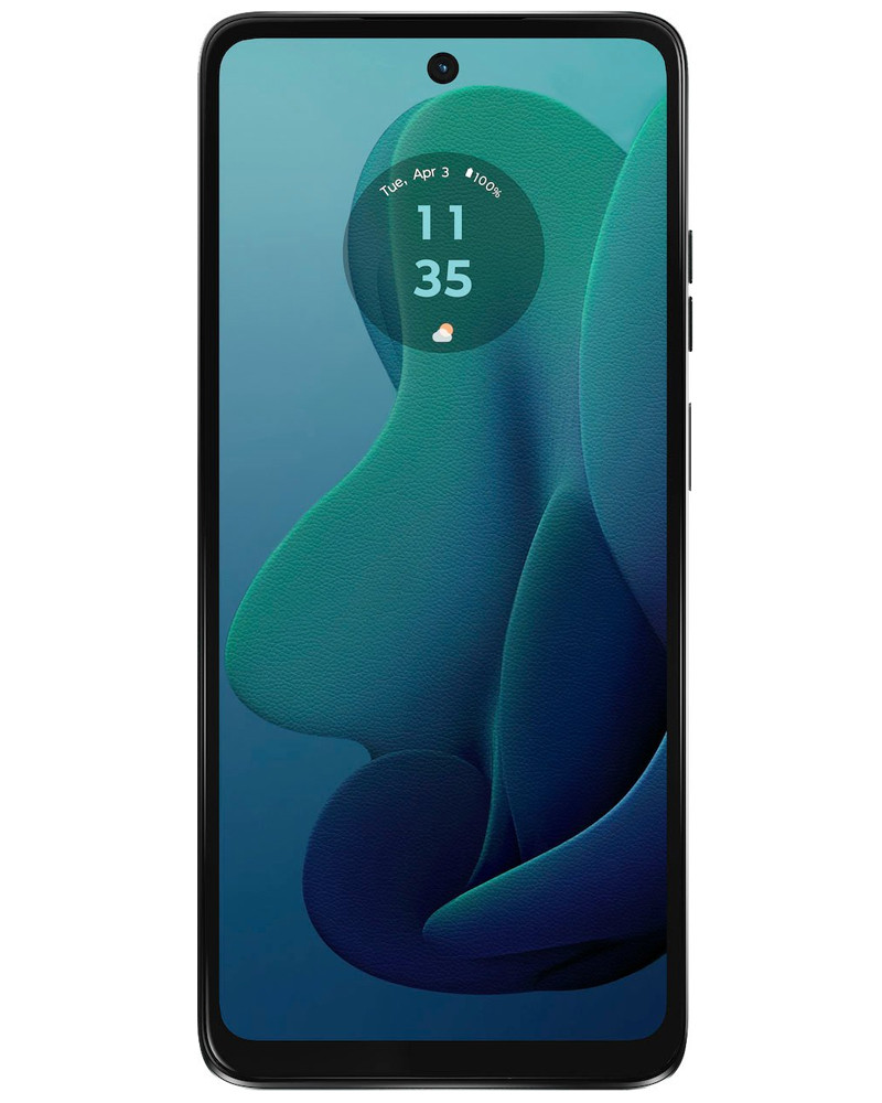 Wholesale Motorola Moto G 2024 green 128GB 5G, TracFone locked, A/B stock — bulk smartphone lot front view