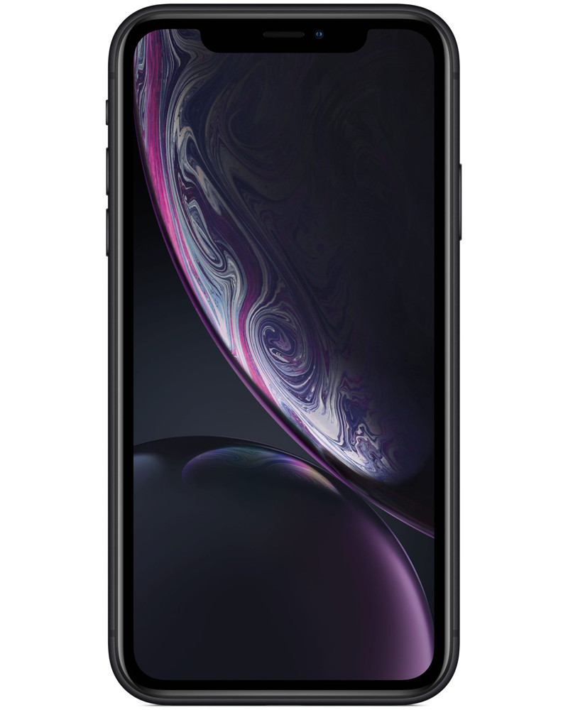 Wholesale Apple iPhone XR black 64GB 4G LTE unlocked, C grade — bulk smartphone lot front view