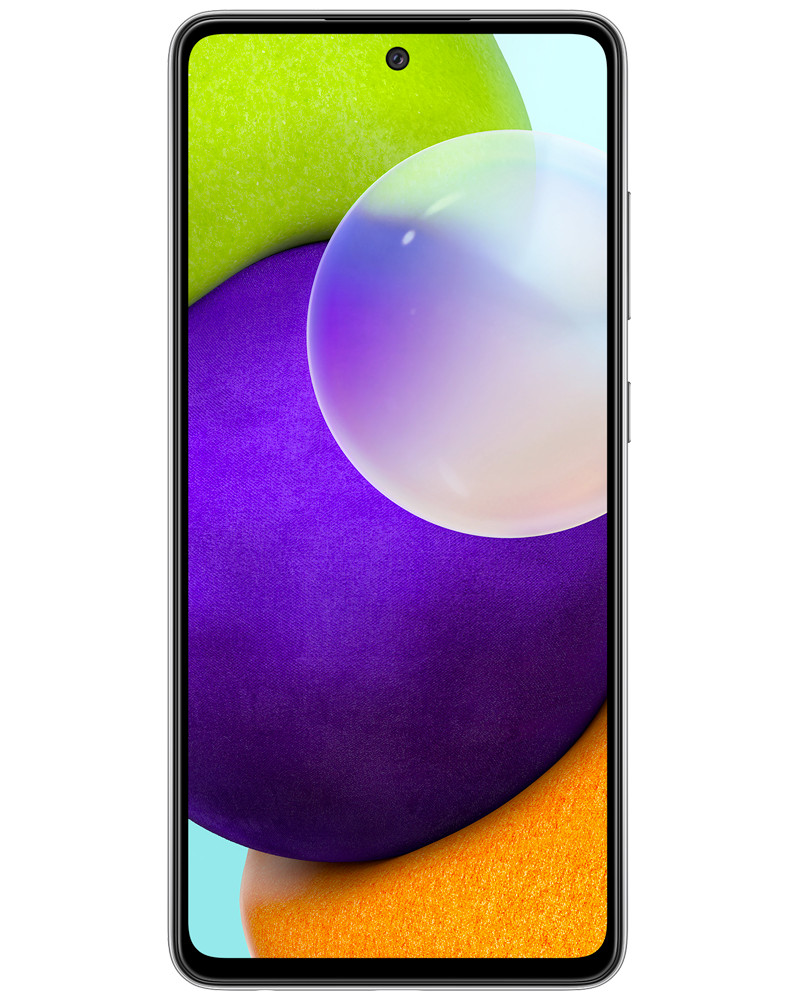 Wholesale Samsung Galaxy A52 awesome black 64GB 5G unlocked, brand new — bulk smartphone lot front view