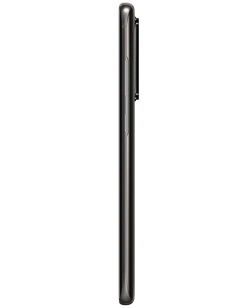 Wholesale Samsung Galaxy S20 Ultra cosmic black 128GB 5G unlocked, brand new — bulk smartphone lot side view