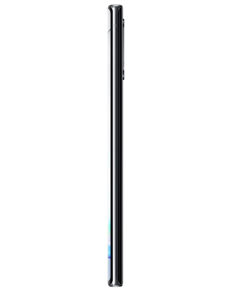 Wholesale Samsung Galaxy Note 10 aura black 256GB 4G LTE unlocked, brand new — bulk smartphone lot side view