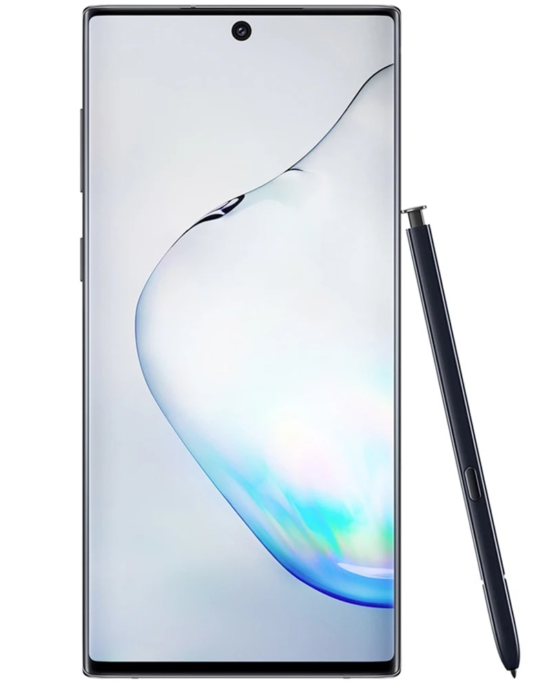 Wholesale Samsung Galaxy Note 10 aura black 256GB 4G LTE unlocked, brand new — bulk smartphone lot front view