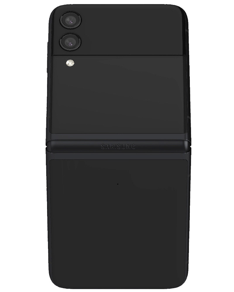 Wholesale Samsung Galaxy Z Flip3 phantom black 128GB 5G unlocked, brand new — bulk smartphone lot back view