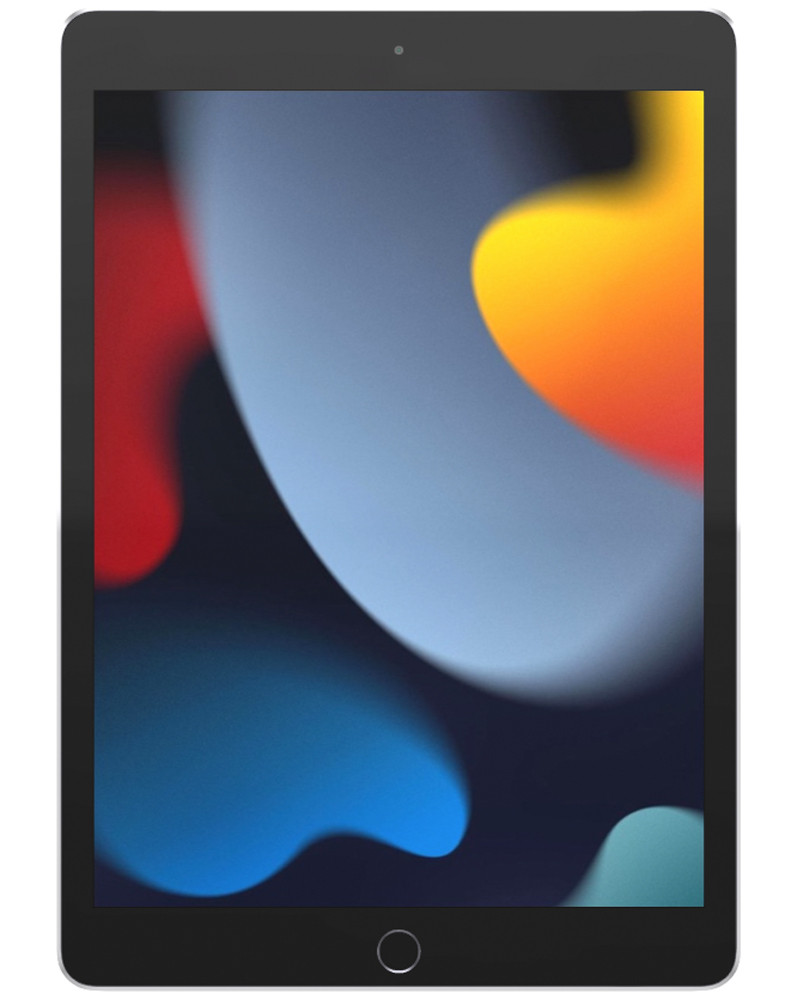 Wholesale Apple iPad 10.2 2021 9th Gen silver 64GB Wi-Fi + Cellular, C/D grade — bulk tablet lot front view