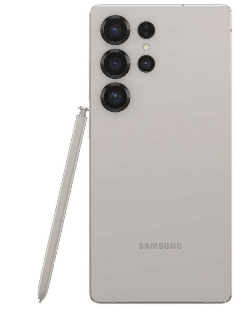 Wholesale Samsung Galaxy S25 Ultra titanium gray 256GB 5G unlocked, A+ stock — bulk smartphone lot back view